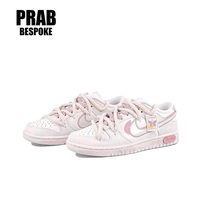 Pink Butterfly language - Unisex Dunk Custom