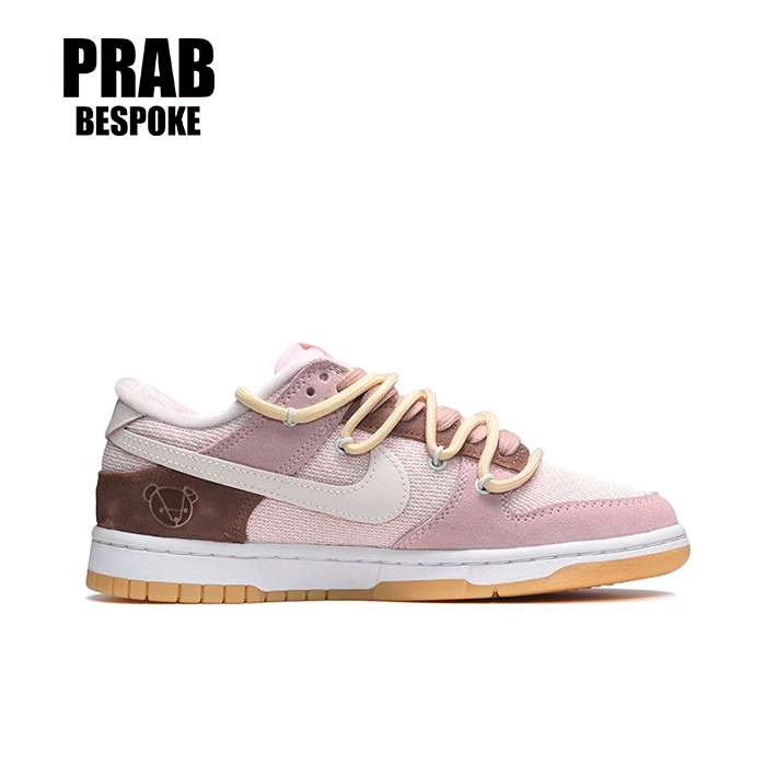 Bear pink brown - Unisex Dunk Custom