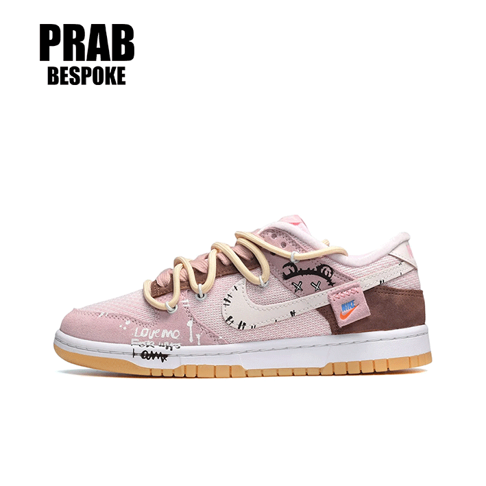 Bear pink brown - Unisex Dunk Custom