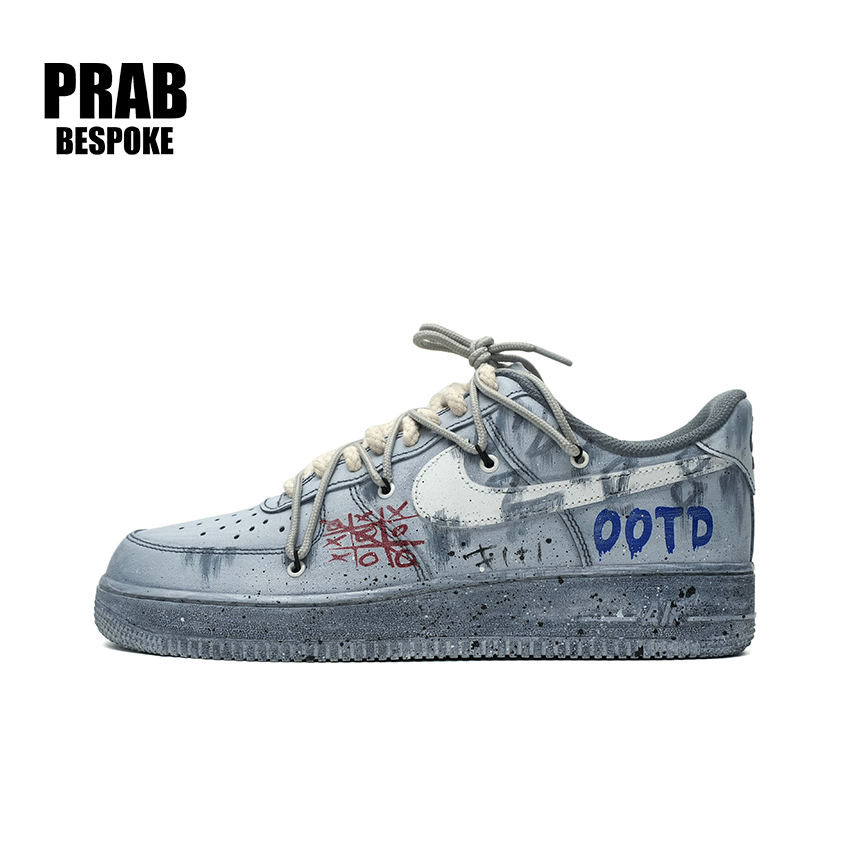 Impregnated cement wall graffiti - Unisex Air Force 1 07 Custom