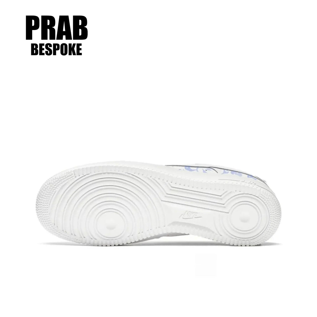 Blue glazed porcelain - Unisex Air Force 1 Custom-PrabBesPoke