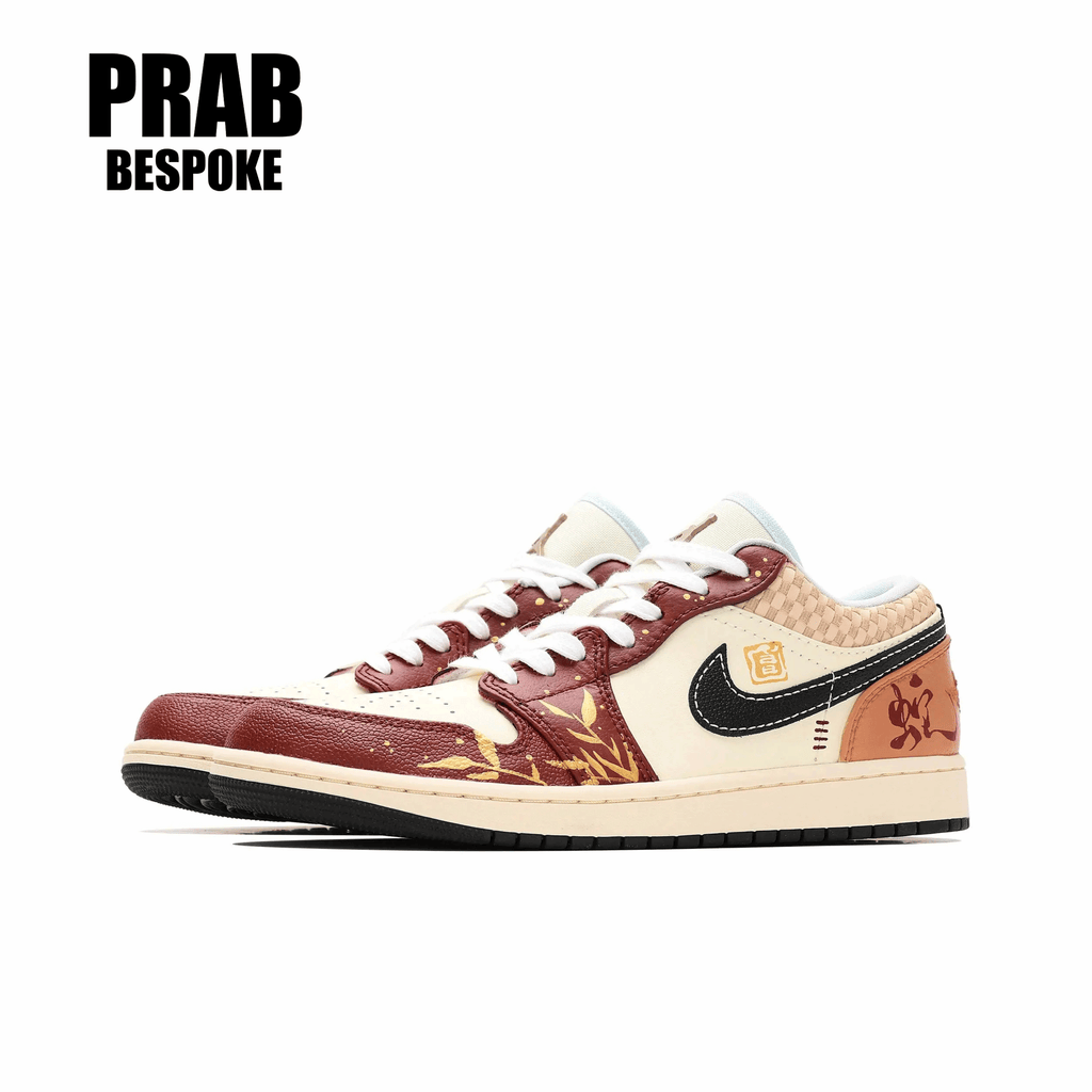 Golden bamboo welcomes spring - Unisex Air Jordan 1  Custom